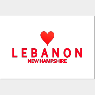 Lebanon New Hampshire with heart. Posters and Art